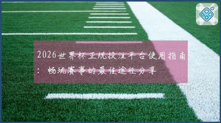 2026世界杯正规投注平台使用指南：畅玩赛事的最佳途径分享